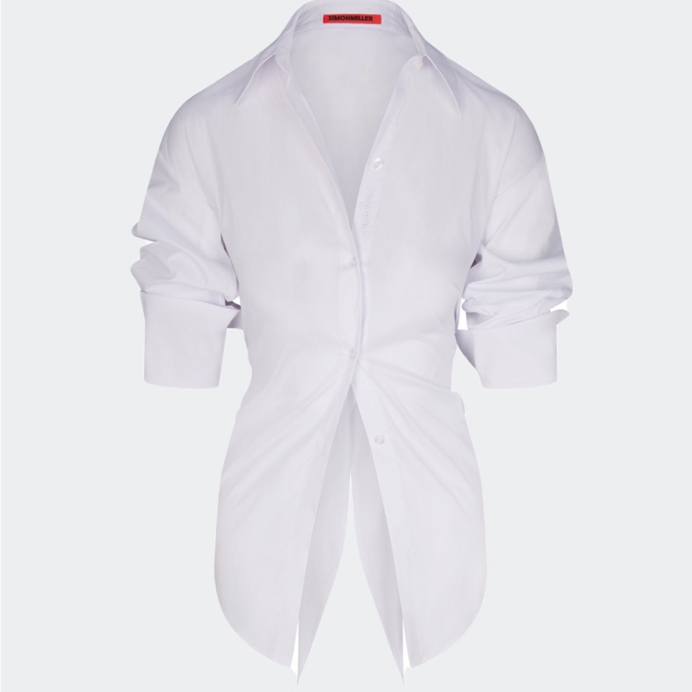 LOCH POPLIN BUTTON UP IN MACADAMIA